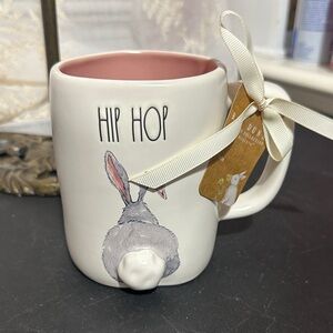 Rae Dunn Easter bunny Hip Hop coffee mug 12 ozs